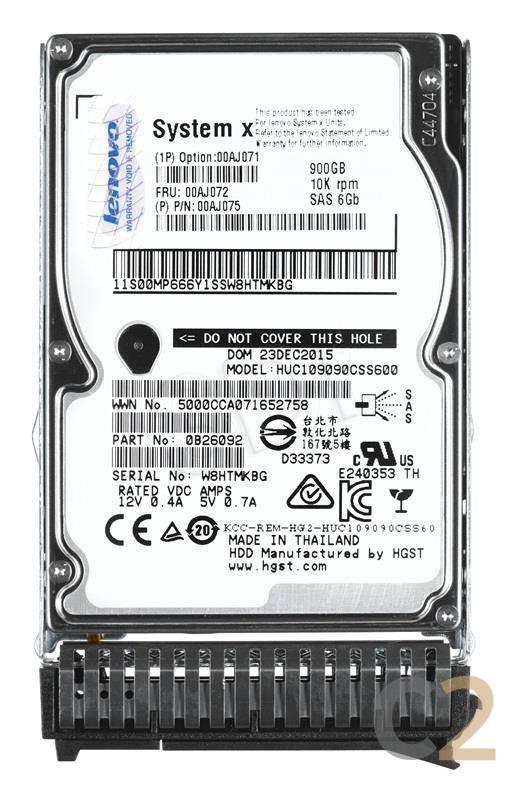 (NEW PARALLEL PARALLEL) IBM 00AJ071 900GB 10000RPM SAS 6GBPS 2.5INCH G3 HOT SWAP HARD DRIVE WITH TRAY - C2 Computer