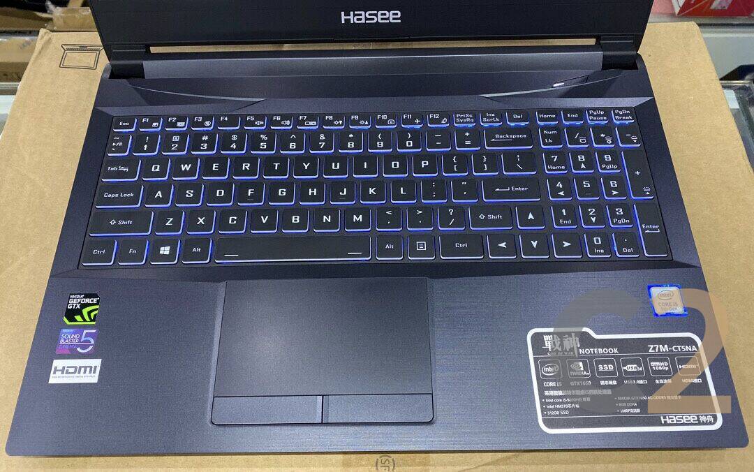(USED) HASEE Z7M I5-9300H 4G 128G-SSD NA GTX 1650 4G 15.6" 1920x1080 Entry Gaming Laptop 95% - C2 Computer