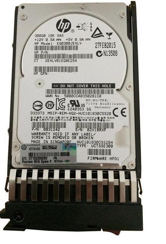 (NEW PARALLEL) HPE 787644-001 300GB 2.5 INCH MSA-12GBPS MSA-12GBPS 10000RPM 硬碟 - C2 Computer