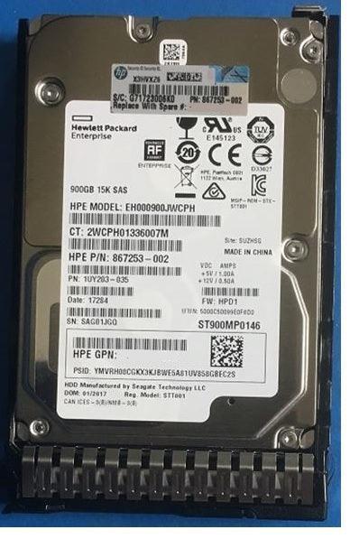 (NEW PARALLEL) HPE EH000900JWCPH 900GB 2.5 INCH SAS 12GBPS 15000RPM 硬碟 - C2 Computer