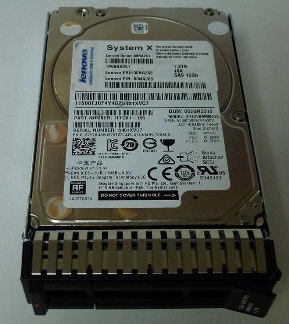 (NEW PARALLEL) IBM 00NA263 1.2TB 2.5 INCH SAS-12GBPS 12GBPS 10000RPM 硬碟 - C2 Computer