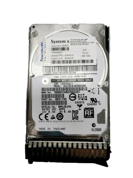 (NEW PARALLEL) IBM 00NA272 1.8TB 2.5 INCH SAS-12GBPS 12GBPS 10000RPM 硬碟 - C2 Computer