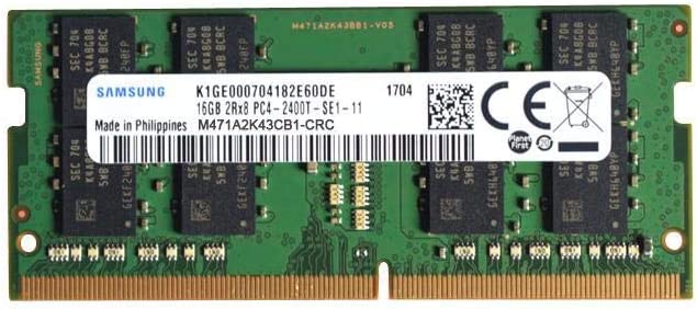 (USED) SAMSUNG 16GB DDR4 PC4-19200, 2400MHz, 260 PIN SODIMM, CL 17, 1.2V, ram Memory Module, M471A2K43CB1-CRC 90% NEW