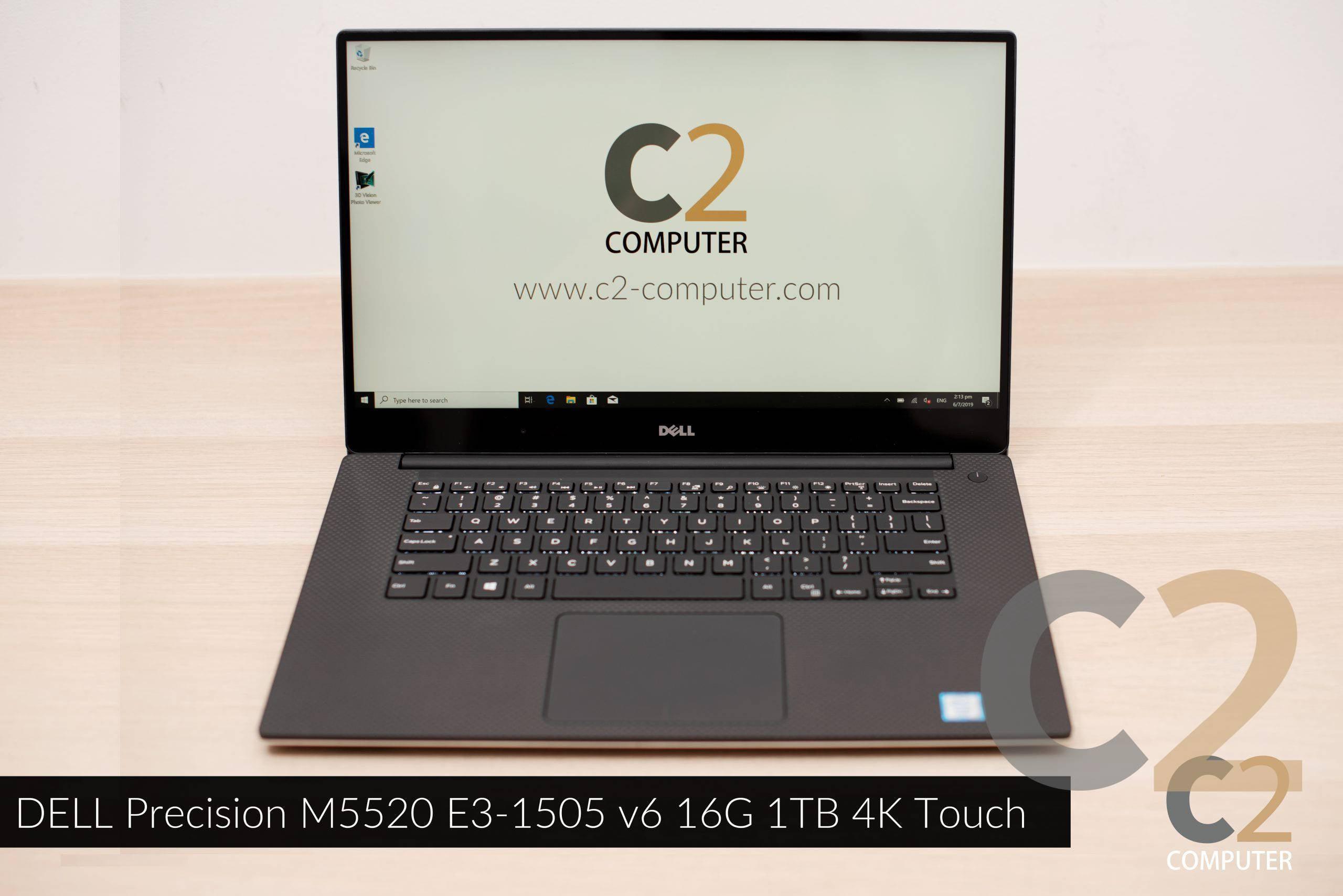 (USED) DELL Precision 5520 i7-6820HQ 8G NA 500G M1200M 4G 15.6inch 4K Touch Screen Mobile Workstation 95% - C2 Computer