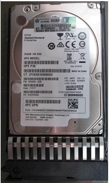 (USED) HPE 873008-B21 300GB 2.5 INCH SAS-12GBPS 12GBPS 10000RPM 硬碟 - C2 Computer